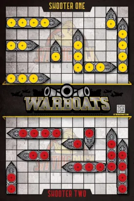 War Boats Shooting Target | 12x18 Inch Stick & Strike Targets | Interactive Game Shooting Targets