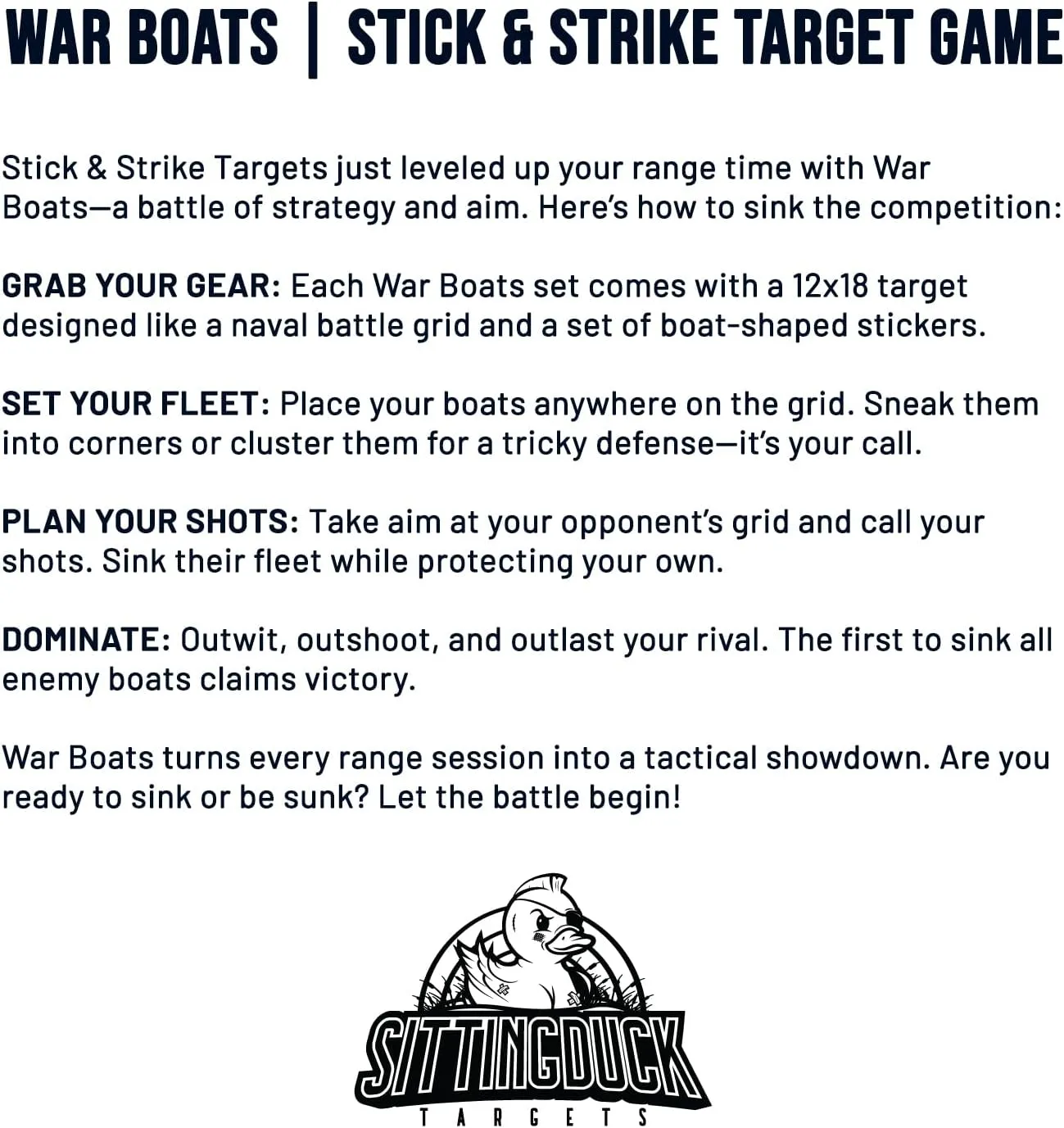 War Boats Shooting Target | 12x18 Inch Stick & Strike Targets | Interactive Game Shooting Targets