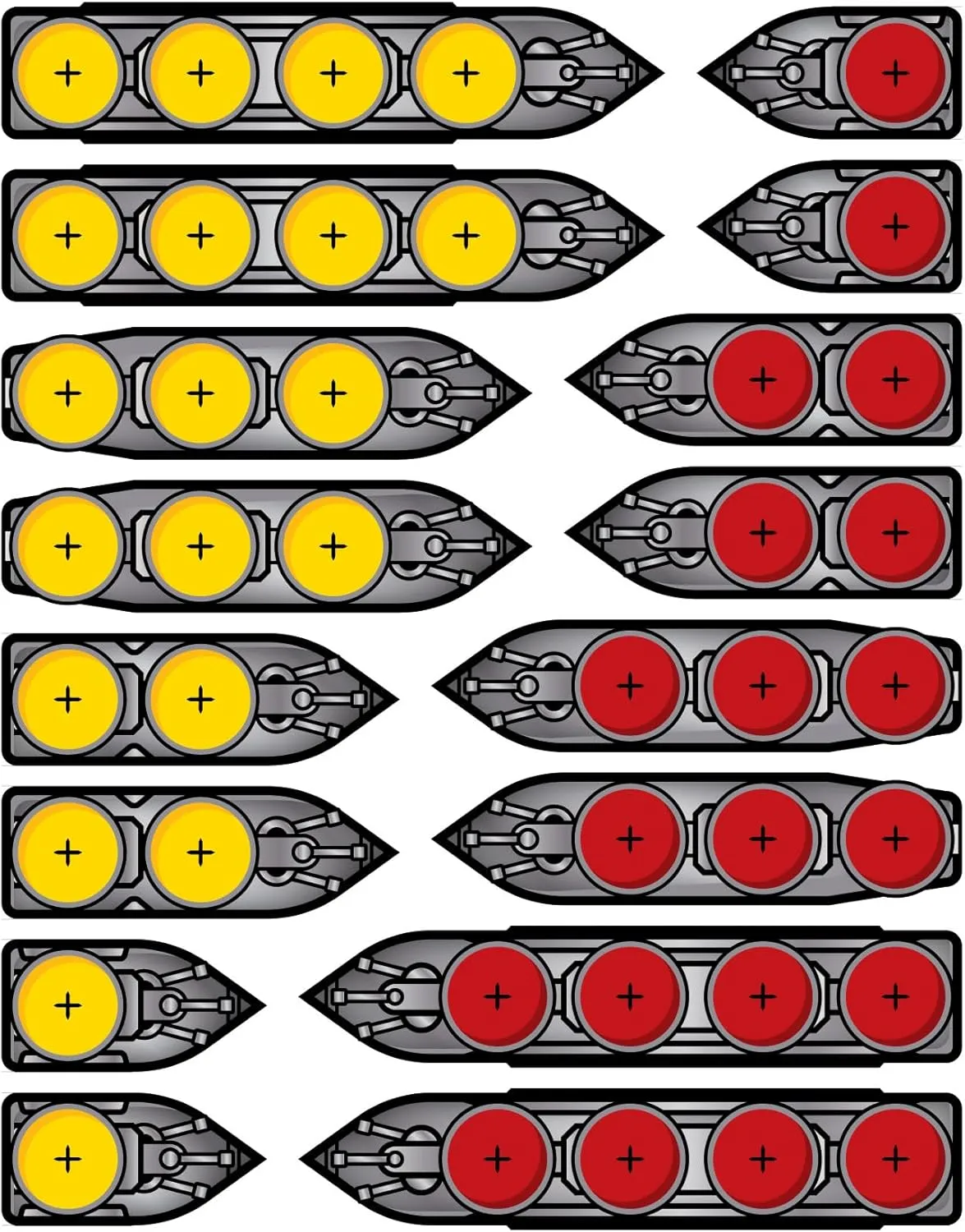 War Boats Shooting Target | 12x18 Inch Stick & Strike Targets | Interactive Game Shooting Targets
