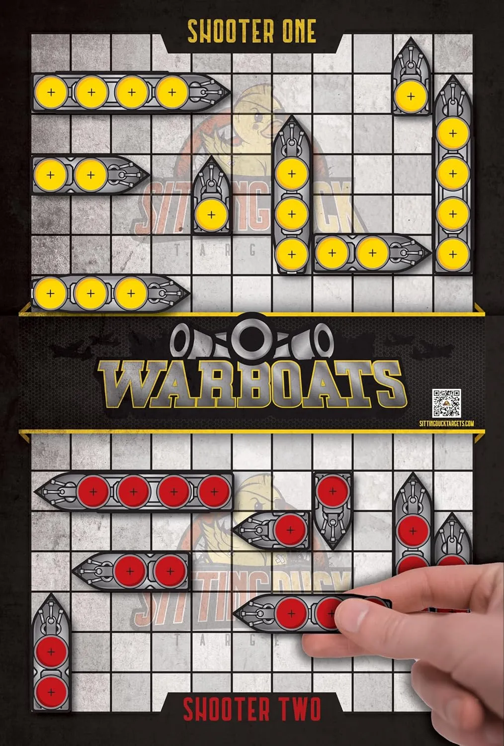 War Boats Shooting Target | 12x18 Inch Stick & Strike Targets | Interactive Game Shooting Targets
