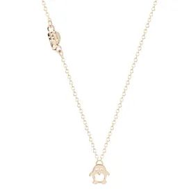 Winter Women Pendant Necklace Penguin and Igloo Silver Gold Penguin Necklace For Girl Gift Vintage Handmade Jewelry