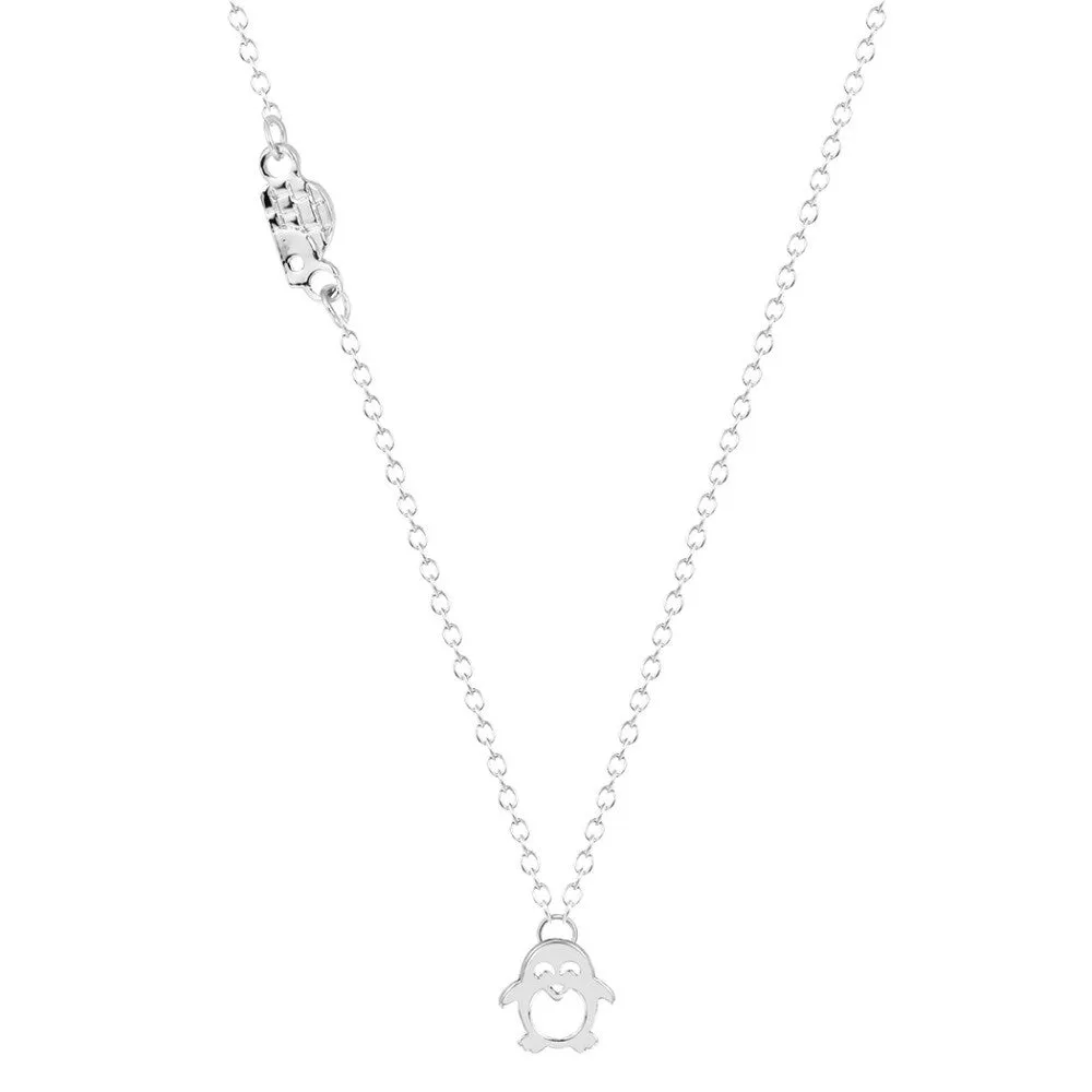 Winter Women Pendant Necklace Penguin and Igloo Silver Gold Penguin Necklace For Girl Gift Vintage Handmade Jewelry