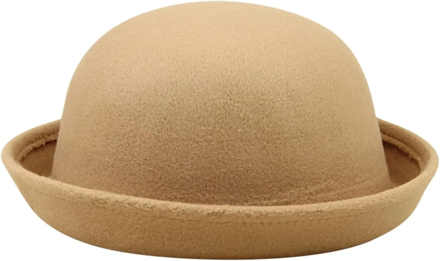 Women 1920s Vintage Cloche-Fedora-Hat Womens Winter Rolled Church Cloche Bucket Bowler Hats with Flower