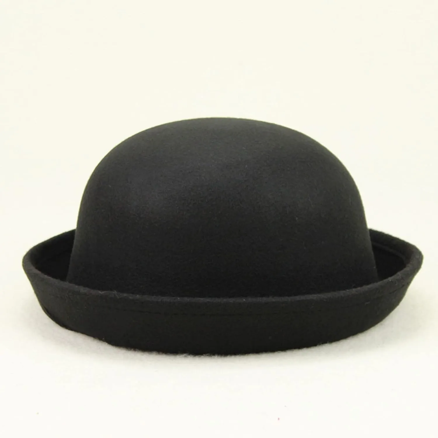 Women 1920s Vintage Cloche-Fedora-Hat Womens Winter Rolled Church Cloche Bucket Bowler Hats with Flower