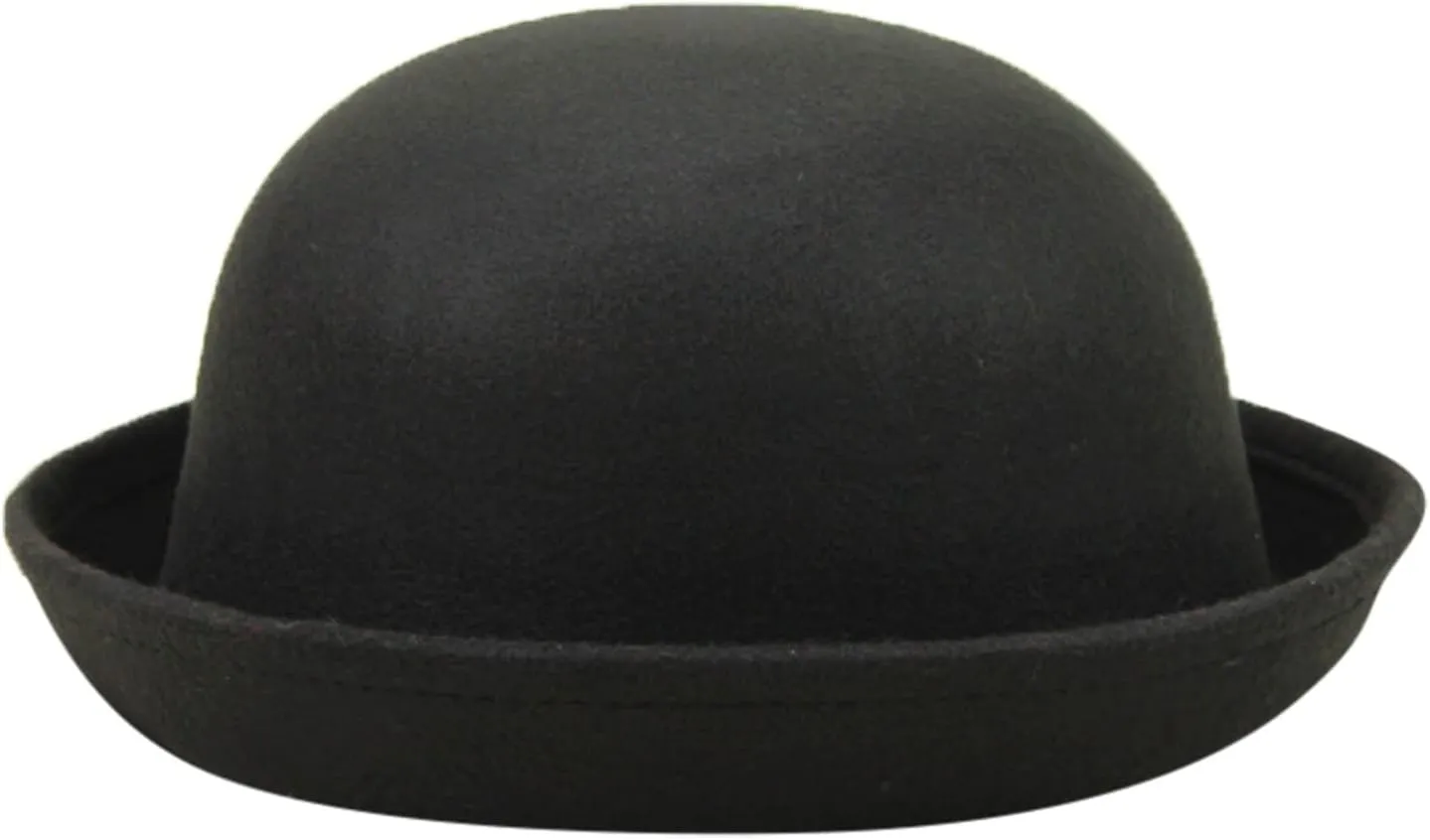 Women 1920s Vintage Cloche-Fedora-Hat Womens Winter Rolled Church Cloche Bucket Bowler Hats with Flower